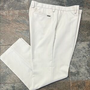 Tasso Elba White Dress Pants Lightweight Wool Blend